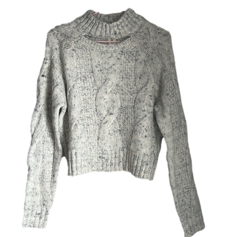 NWT Jessica Simpson Knit Cropped Linen Blend Sweater